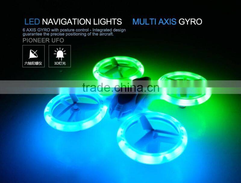 minitudou 2.4G 4CH rc quadcopter with round strobe light UFO rtf 398