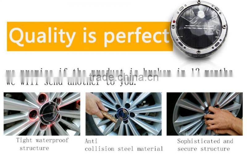 Car Styling!4pcs Solar Energy Power LED Car Wheel Led Solar Powered shinning wheels hub light waterproof
