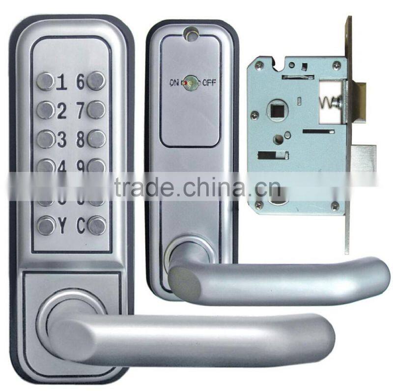 OSPON LOCKSIMTH MECHANICAL KEYLESS DIGITAL SPRINGLATCH DOOR LOCK NEW STAIN CHROME OS600B