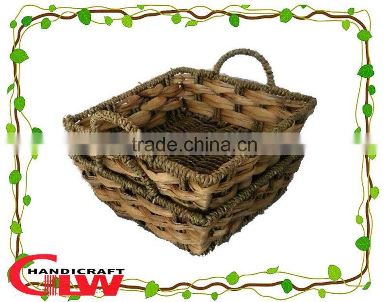 food basket, bread basket,1 pc Iron frame & seagrass &water hyacinth basket