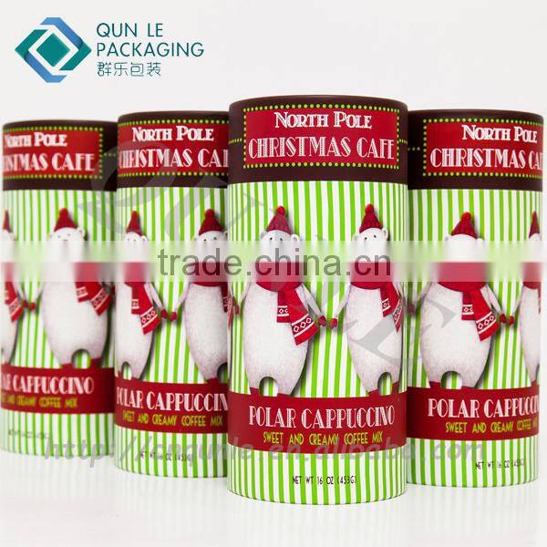 Food Cylinder Packaging Containers Printed food storage box empty cans for food packaging