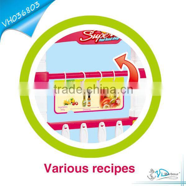 Mutifunction Electronic Pink Kitchen Play Set