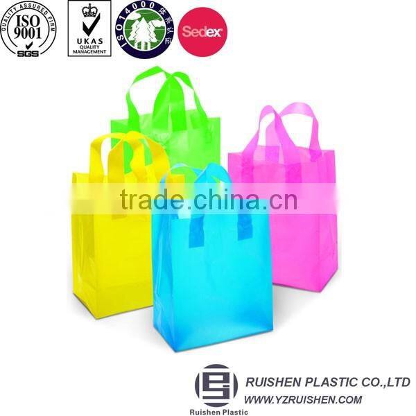 Basket Shape HDPE Loop Handle Shopping Bag
