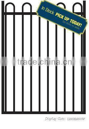 Black powder coated loop top and spear access gate