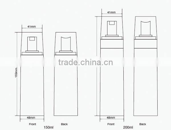 100ml 150ml 200ml cosmetic plastic foaming bottle