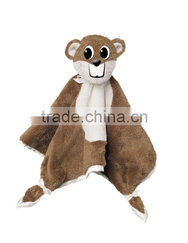 baby plush blanket/plush baby blanket/baby blanket with plush bear