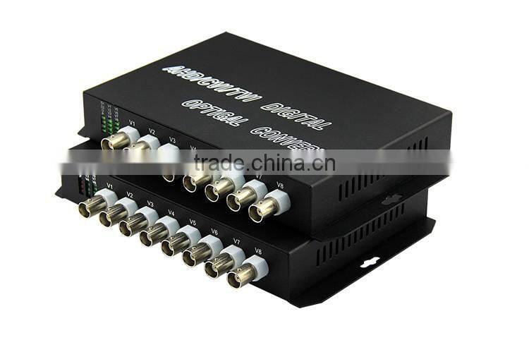 8 channel video digital optical converter, 8ch HD CVI/AHD/TVI video Converter