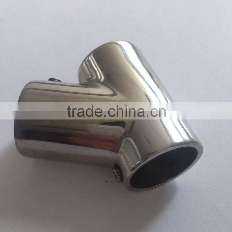 Boat rail fitting stainless steel y tee ss304