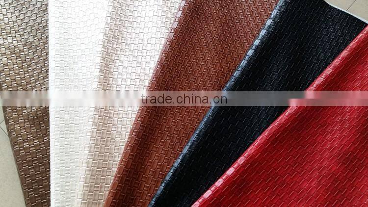 Good quality popular promotional glitter decoration leather fabric