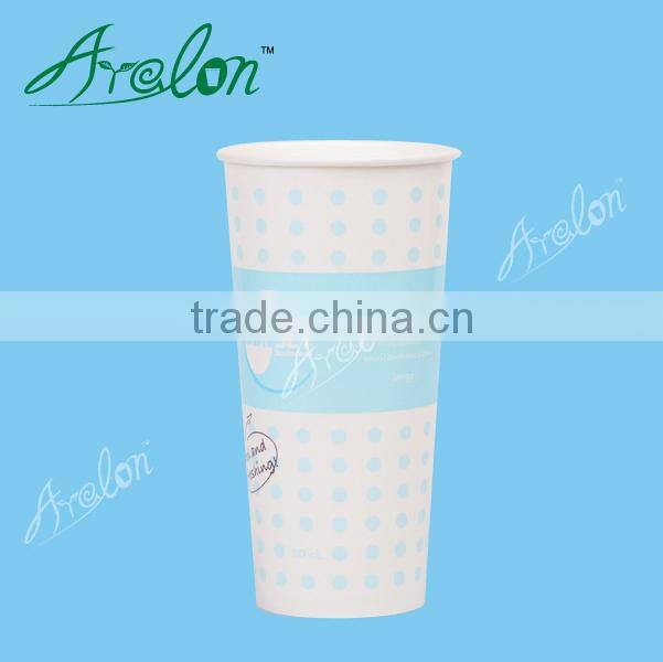 High quality double PE paper cups for cold juice and cola