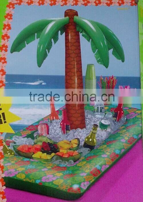Inflatable ice cooler, pvc inflatable ghost cooler tub, palm tree buffet cooler