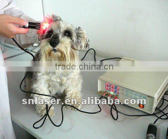 Veterinary laser treatment device