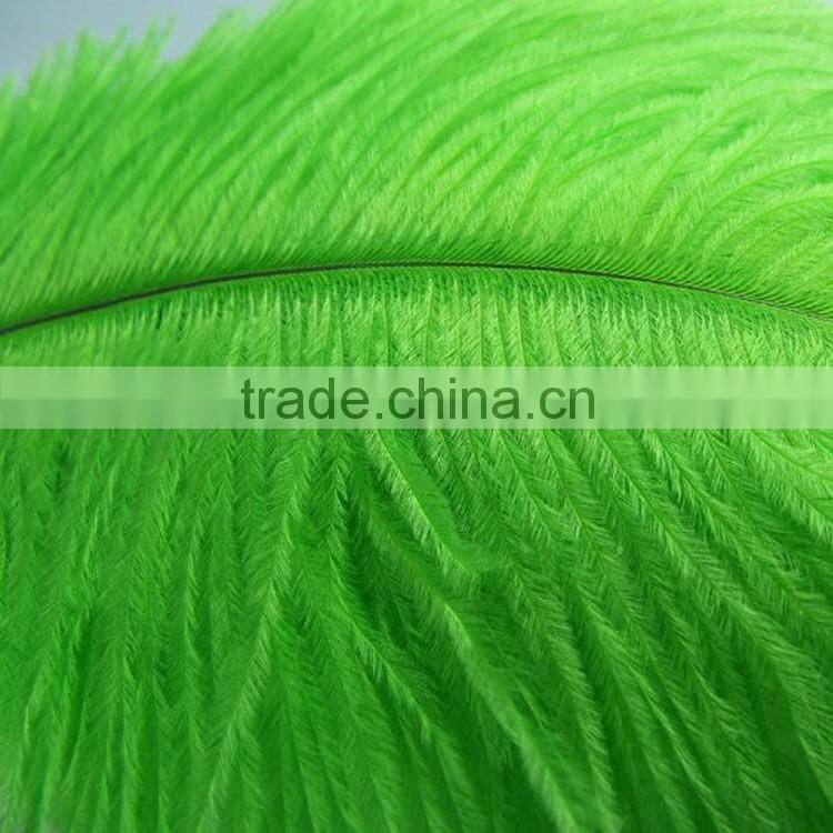 Hot- selling china ostrich craft feathers plumage in bulk Green color for all decor