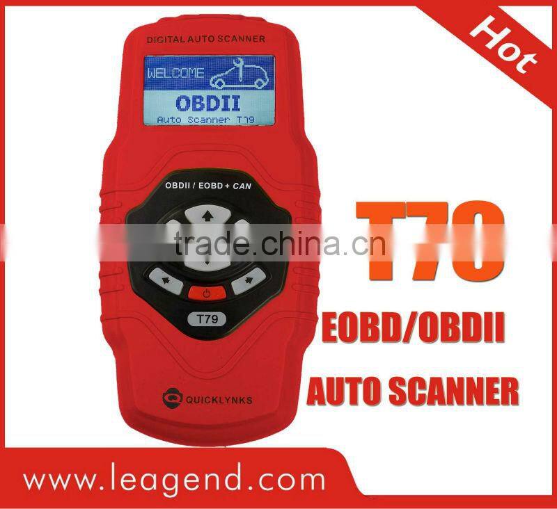 EOBD/OBDII code reader (yellow / multi-language) T79-auto scanner