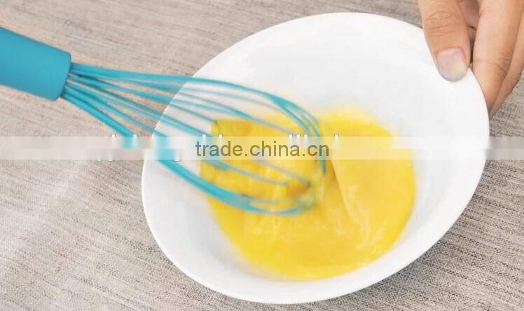 Hot sale colorful silicone whisk Silicone Kitchen Utensils for Blending, Whisking, Beating & Stirring