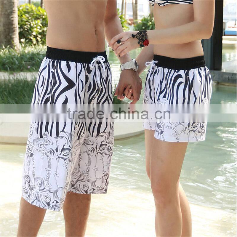 Unique design hawaiian print shorts