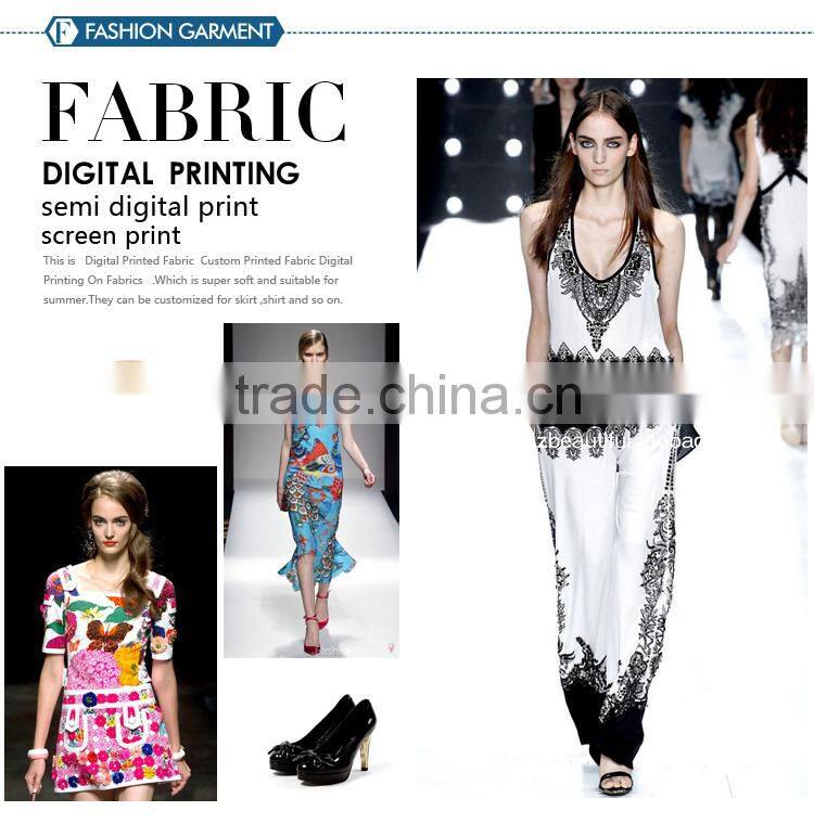 beautiful pattern printed on 100% cotton canvas woven fabric for lady shirt