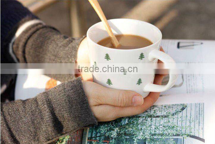 High-grade Romantic handpaingting bone china hot coffee cup with Lovely Design