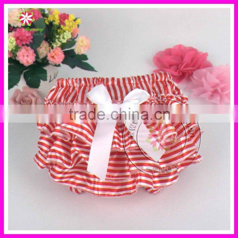 Fashion zebra print baby bloomers girls satin diaper cover nappy cover