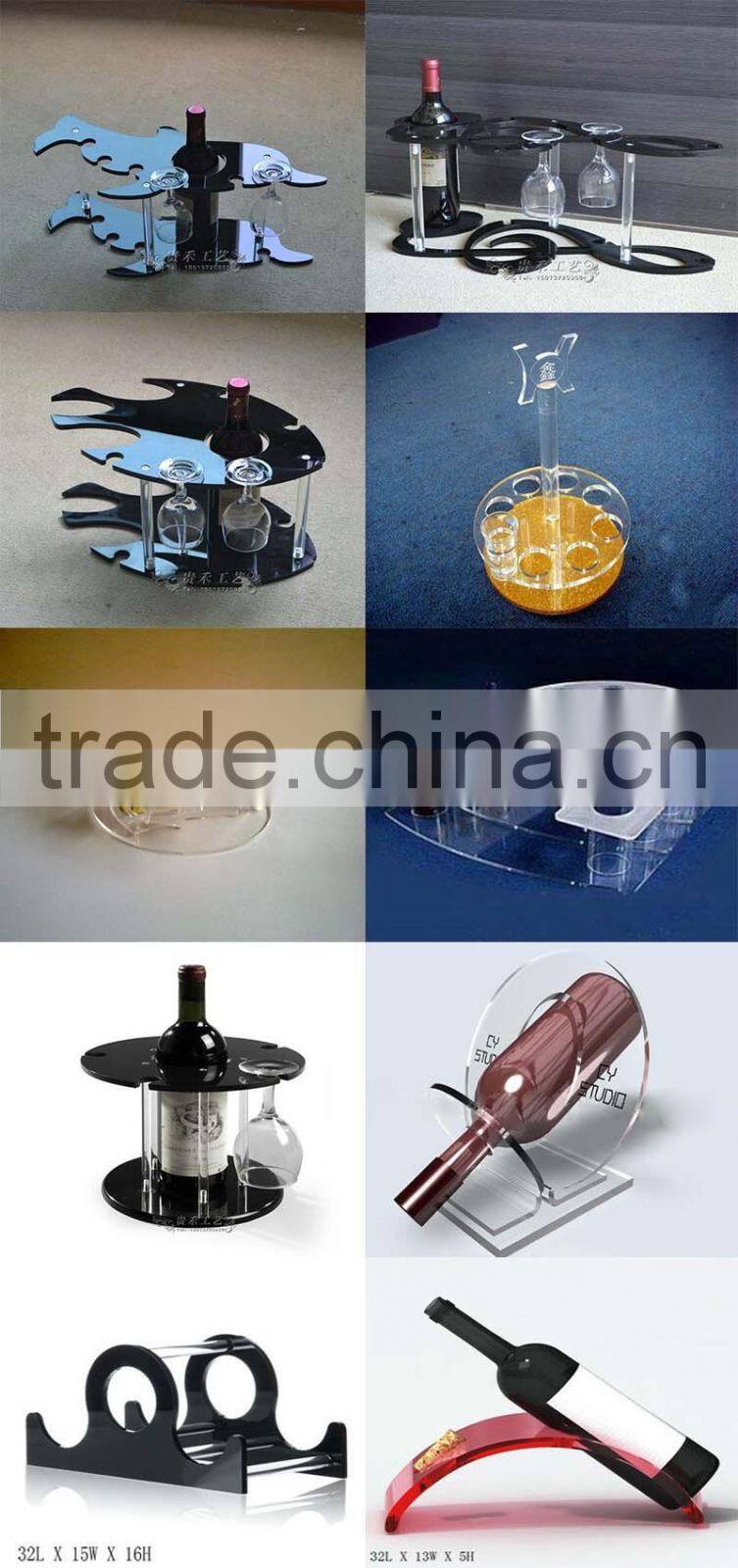 fashion design acrylic wine display stand ,wine display fixture