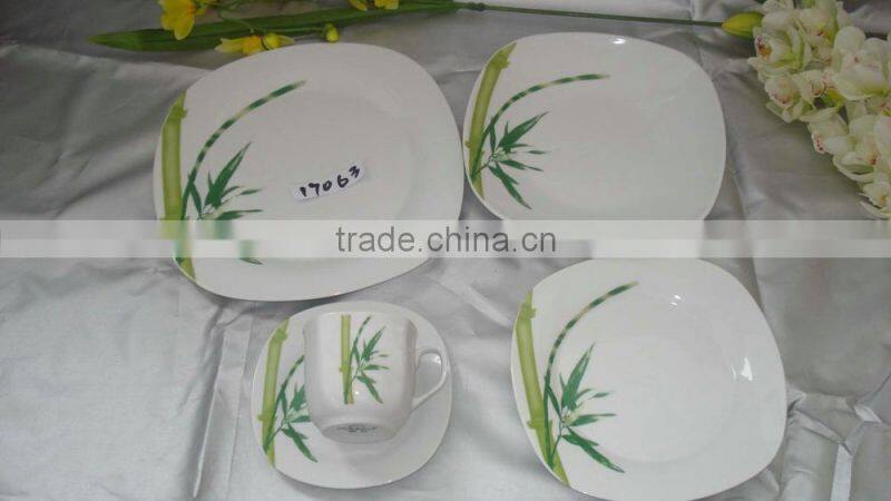 Hot sell ceramic round dinner set with balloon decal for wholesale