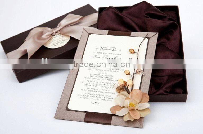 elegant and graceful wedding card,novel deseigned invitation card ER-004