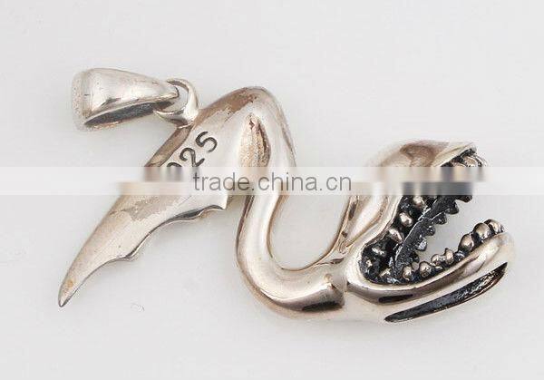 Abstract "Wings Whale" 925 Sterling Silver Pendant for Wholesale, Eco Standard