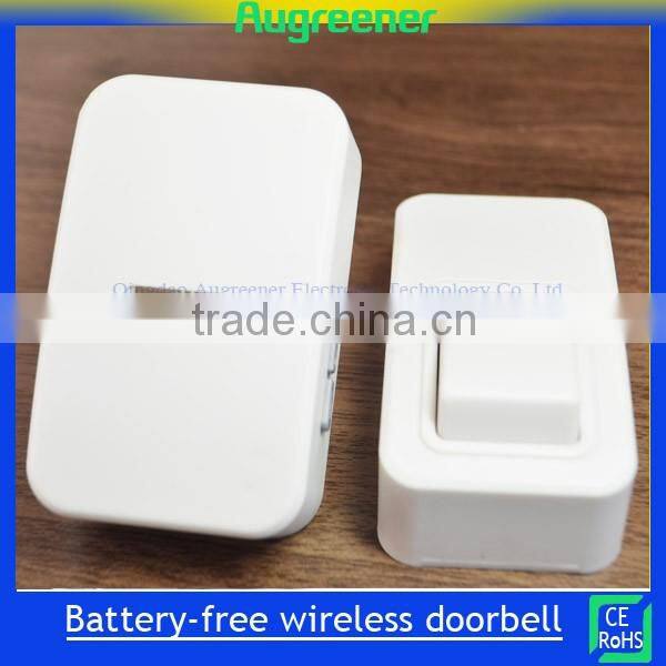 hot selling battery less doorbell wireless doorbell 25 melody ring tones CE ROHS standard wireless doorbell Plug in Qingdao