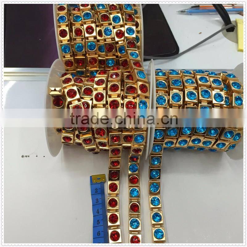 gold square chain with pearl for clothes necklace and shoes