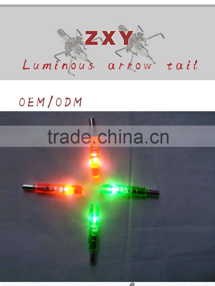 hot sale hunting arrow nocks lighted led arrow nock tail with led light OD6.2mm
