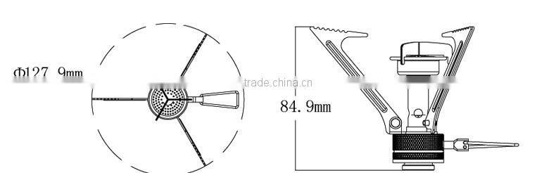 2016 portable backpack tactical mini butane camping gas burner survival kit gas Stove economy stove for camping equipment china