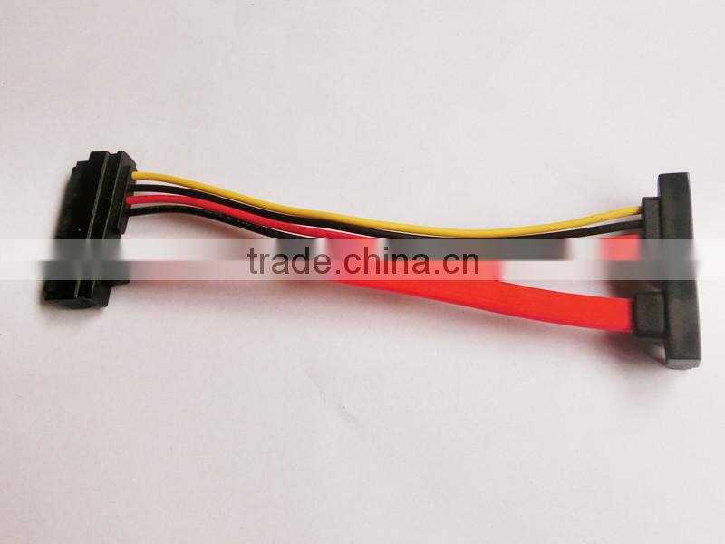 Low price Sata 7+15 Female to Male angled cable
