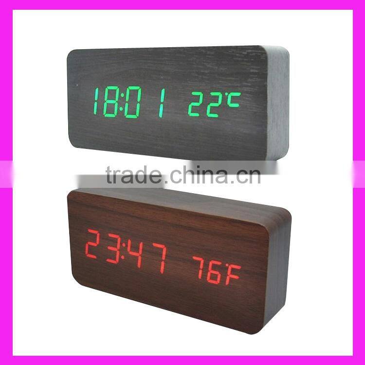 Triangle digital wooden clock & triangle wooden clock, table clock