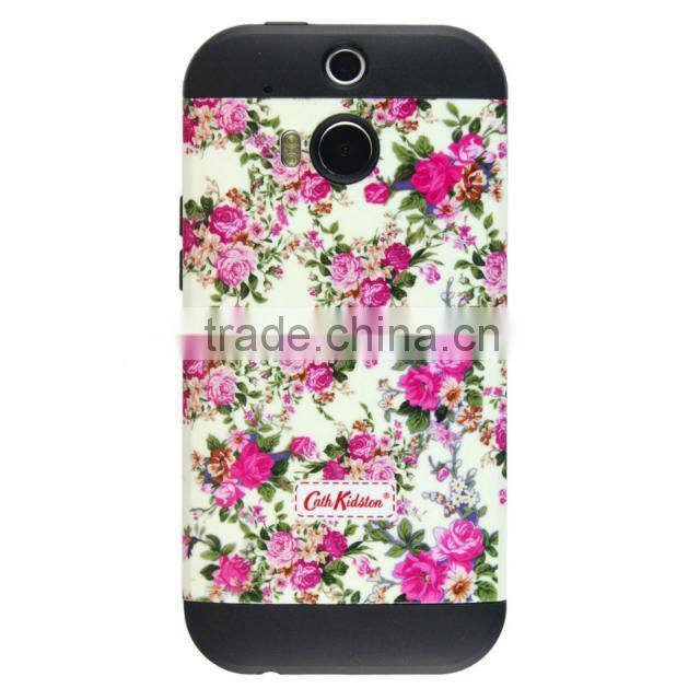 New print hybrid phone Case for HTC one M8