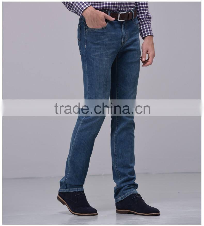 Light blue men jeans fashion autumn apring cotton 4 pocket vintage blue basic mens denim jeans with skinny leg and 3d whiskers