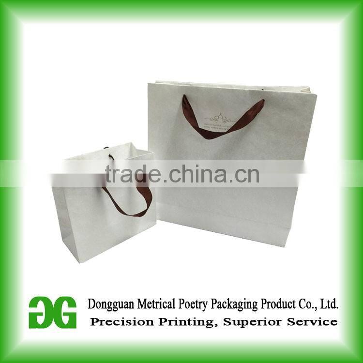 Pretty large paper bags with handles/flat paper bags wholesale in China