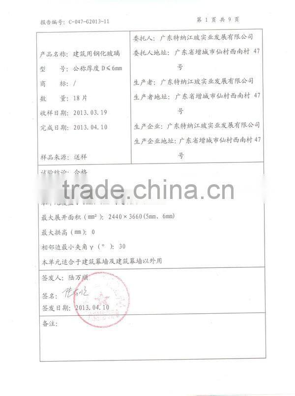 TENA 5mm (Model:TN-TPG-5) tempered glass