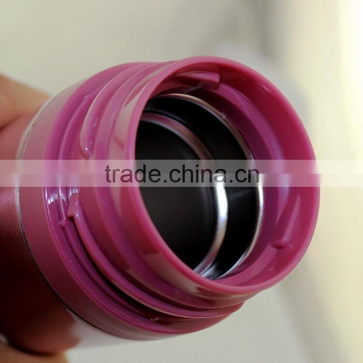 new style double wall stainless steel vacuum thermos flask ,lock button design lid