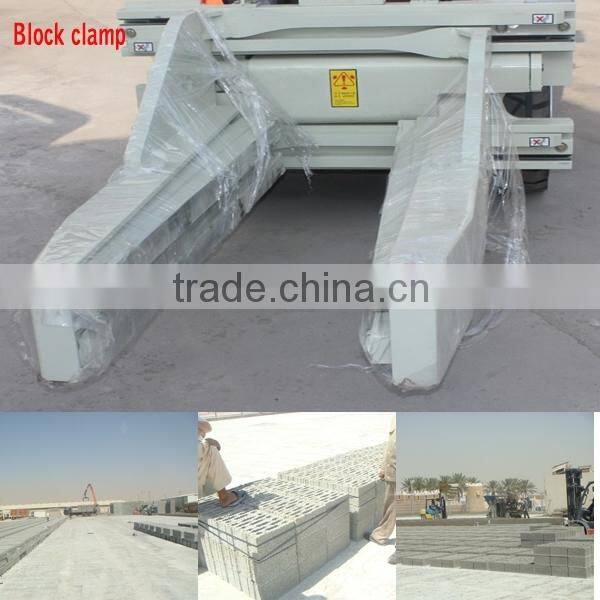 Z120 concrete forklift block clamp for brick making machine
