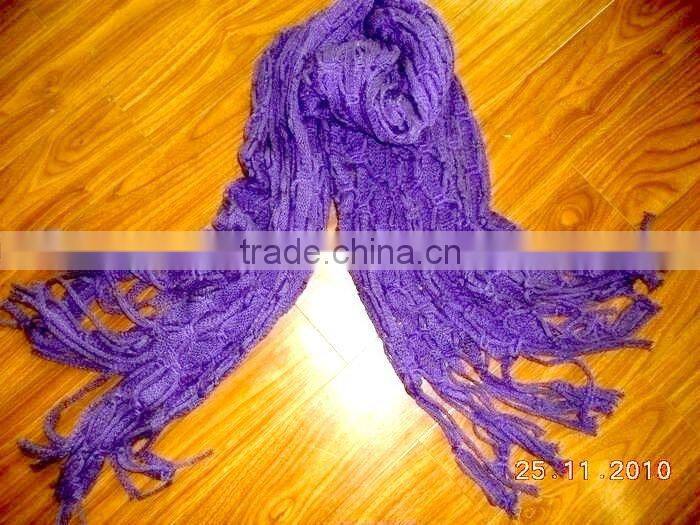 fashion lady acrylic knitted shawl