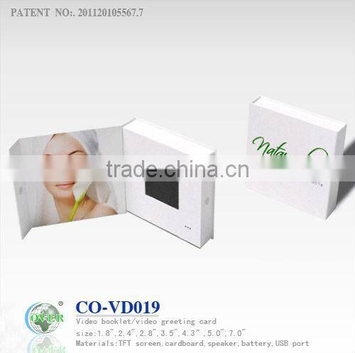 1.8-7" LCD video card, video greeting card, video greeting card module