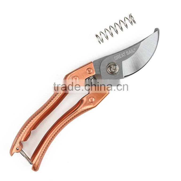 Professional Manual Orange Metal Handle pruning shear For Garden