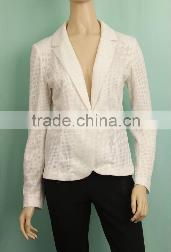 2016 S/A white color ladies formal coat designs latest design short formal coat WH150632378-1