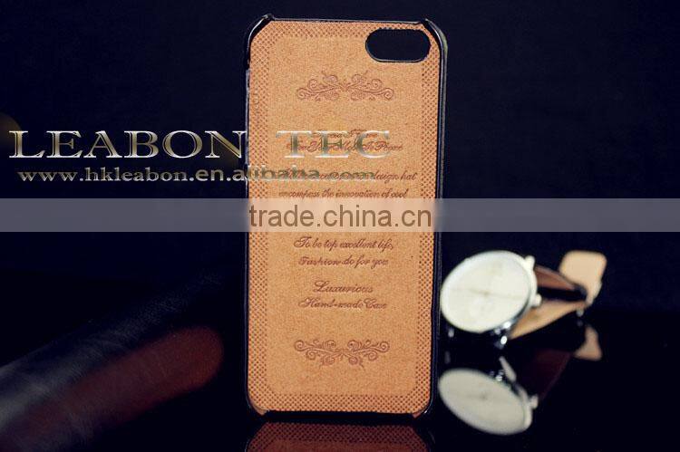 genuine leather phone case, ultra slim hard back case for iphone 5 5s, factory price