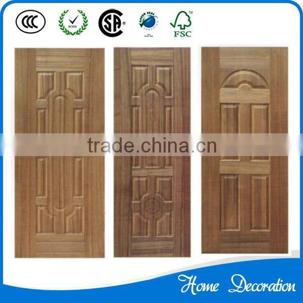 3.0mm decorative interior HDF melamine door skin /Natural Ash HDF veneer door skin/teak veneer HDF door skin