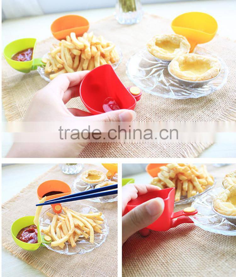 Seasoning Sauce dip bowl, cheap PP dip clip, potato chip clip