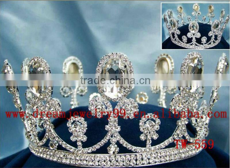high end elegant crystal kings crown