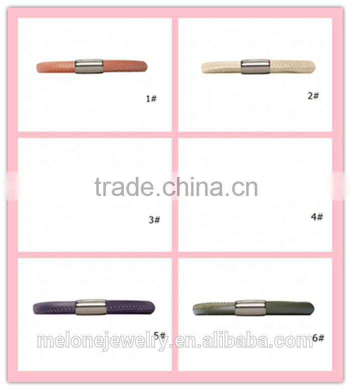 Endless Leather Bracelet Singler -Turn Bracelet With Magnetic Clasp 12 Colors