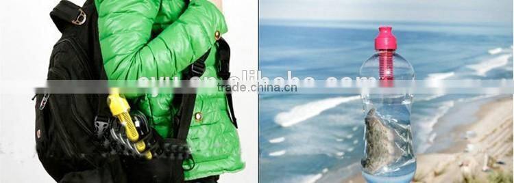 Portable filter water bottle Fashion Plastic Carbon Filter Water Bottle Sports bottle