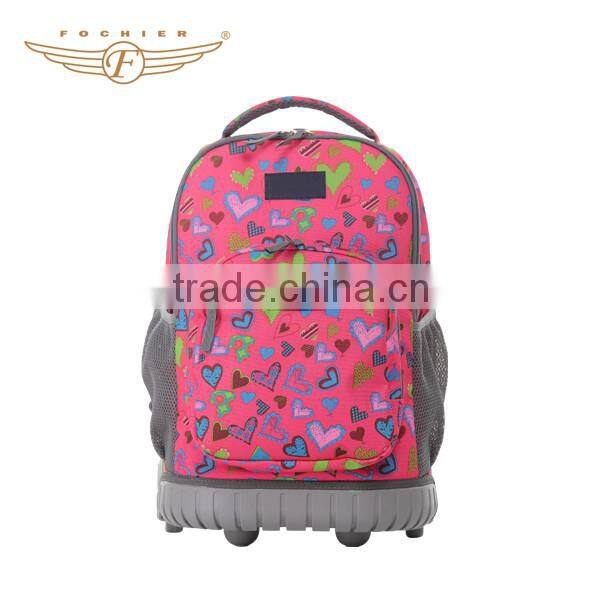 Colorful girls school trolley bag